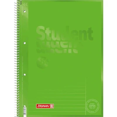 Imagen de Brunnen Cuaderno escolar con encuadernación en espiral, 4 orificios, 25 líneas, 90 g/m², tamaño A4