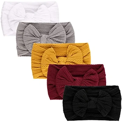 Imagen de DRESHOW 5 Piezas Bebé Niña Diademas Hairband de los Bebés Recién Nacidos Diadema Elástica Niñas Banda Para Cabeza Accesorio
