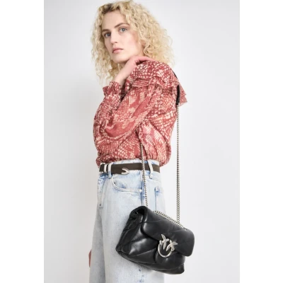 Imagen de Pinko LOVE PUFF MINI Bandolera Black/old silvercoloured, Mujer, Talla: One Size, silver coloured
