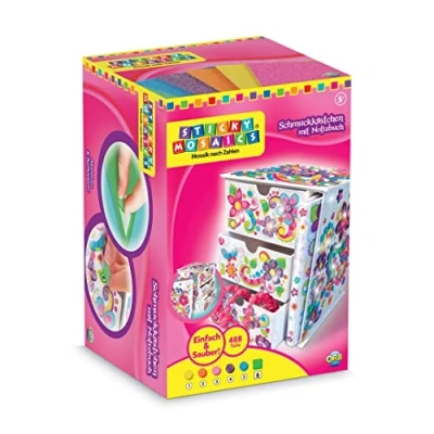 Imagen de Orb Factory Sticky Mosaics Jewel Box con cajonera, Mosaico de números