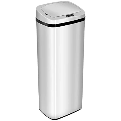 Imagen de HOMCOM Cubo de Basura Cocina Inteligente Acero Inoxidable 50L con Apertura Automática y Hermético