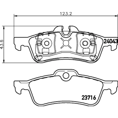 Imagen de HELLA 8DB 355 011 351 Juego de pastillas freno preparado para indicador desgaste MINI: Hatchback, Cabrio