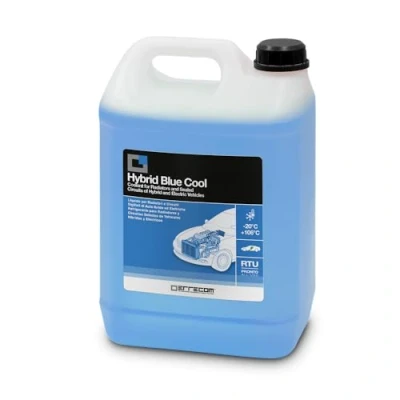 Imagen de ERRECOM Hybrid Blue Cool, Líquido para Radiador Coches Híbridos y Eléctricos 20C/+106C, anticongelante con Paquete inhibidor Oat fosfatos, Listo Usar, 5 litros