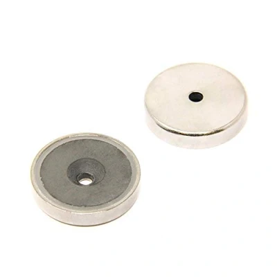 Imagen de Ferrite Y30Bh Magnet de Olla Para Artes, Manualidades, Fabricación Modelos, Bricolaje Y Pasatiempos 40mm Diámetro x 8mm Espesor 5mm C/Fregadero 15kg.
