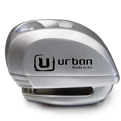 Imagen de URBAN UR22 Candado Moto Disco Alarma 120db ON/Off, Warning Avisador, Módulo Remplazable Impermeable, Pila Litio, Universal Motos Scooters Bicicletas Patinetes, Antirrobo Pinza Freno