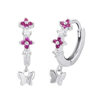Imagen de Prinzessin Lillifee Schmetterling Pendientes para niños, Talla: One Size, Silber