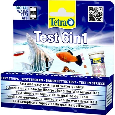 Imagen de Tetra Test 6in1 Prueba de agua para controlar los seis valores más importantes del en un solo paso, permite una rápida y fácil comprobación la calidad (25 strips)