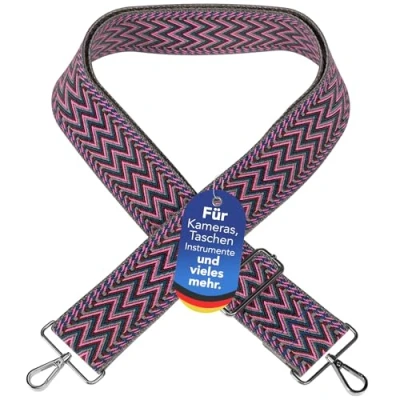 Imagen de EAZY CASE correa de bolsillo ajustable, repuesto para bolsas, hombro bandolera, ancha bolsos y bolsas transporte, cinta DIY, Zig Zag Unicorn