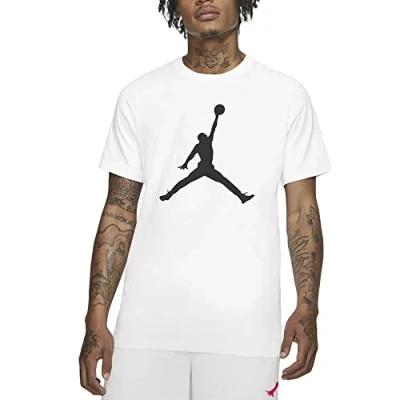 Imagen de Jordan Jumpman CREW Camiseta estampada, Hombre, Talla: Small, White/black