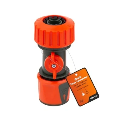Imagen de MIVOS Acoplamiento de Manguera con Válvula Cierre para 3/4 pulgadas (19 mm) Conector Jardín 3/4&quot; Regular y Bloquear el Flujo Agua