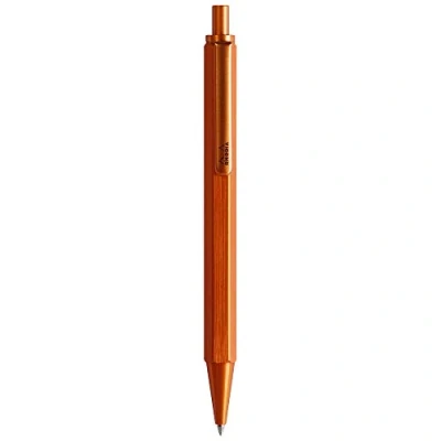 Imagen de Clairefontaine Rhodia Script bolígrafo (aluminio cepillado punta retráctil alta precisión (0,7 mm) naranja