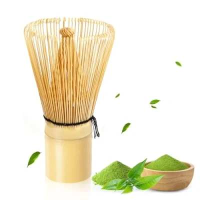 Imagen de VMUTGA Batidor de Bambú Natural Chasen Tradicional, MA 01 Accesorio Ceremonia Matcha Japonés 100 Varillas té
