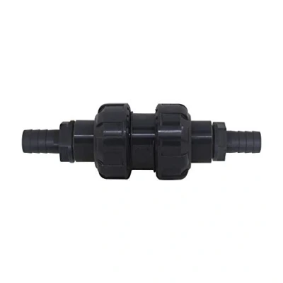 Imagen de valvula retencion pvc conexion manguera antirretorno bola pozo no retorno agua piscina cocina drenaje (Roscado 1 1/4&quot; + OD32mm)