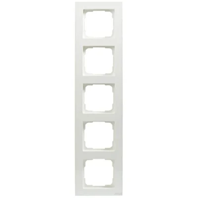 Imagen de OPUS® 55 Marco para 5 enchufes (forma cúbica, color blanco polar)