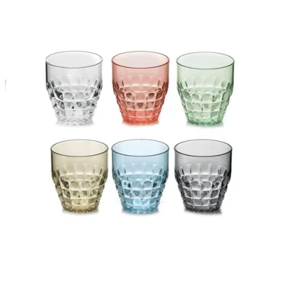 Imagen de Fratelli Guzzini 22570252 vaso de agua Multicolor 6 pieza(s) 350 ml Vasos (Multicolor, Metacrilato metilo y estireno (SMMA), pieza(s), Alrededor, Tiffany, Pio&amp;Tito Toso)