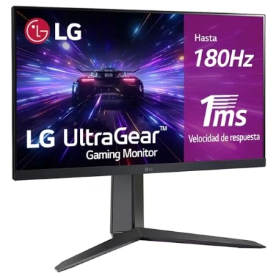Imagen de LG 27GS65F B Monitor Ultragear 27 Pulgadas, Pantalla IPS, 1920x1080, 16:9, 1 ms, 180 Hz, Black Stabilizer, G Sync Compatible y FreeSync, Negro