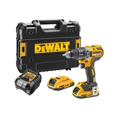 Imagen de DEWALT DCD791D2 QW Taladro Atornillador Compacto Brushless XR 18V Li Ion 2Ah, Luz LED, 2 Baterías/Cargador Velocidades (0 550/2000 rpm), Maletín TSTAK
