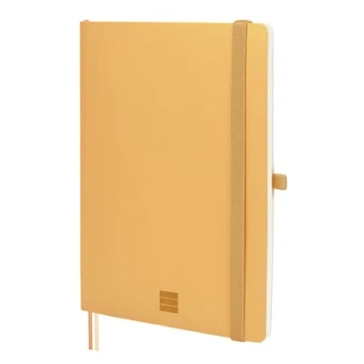 Imagen de Finocam Cuaderno Nexo Tapa Blanda Liso Camel A5 de Hojas Microperforadas Bolsillo y Portabolígrafo 72 Hojas,Ideal para Escribir Dibujar