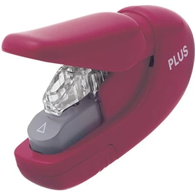 Imagen de PLUS JAPAN Japón SL 106AB WR Grapadora sin grapas (capacidad de grapado: 5 hojas), color rojo