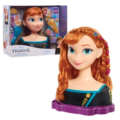 Imagen de Busto Anna de Frozen Deluxe. Para peinar y maquillar con 18 accesorios incluidos