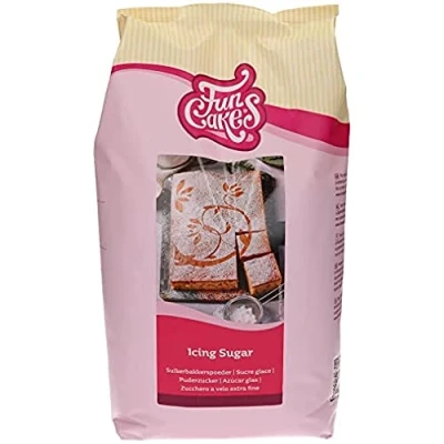 Imagen de FunCakes Icing Sugar Azucar Glas , Azúcar Glaseado Refinado de Calidad Pastelera, Textura Ultrafina, Perfecto para Hacer Glaseado, Buttercream o Extender El Fondant, Halal. 4 Kg. 4000 g