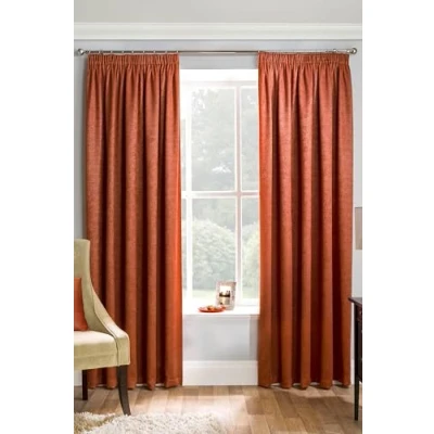 Imagen de Cortinas plisadas de Mattrixx, con funda cojín a juego, 5 colores: azul, gris, café leche, uva, naranja, 10 tamaños, Matrix Orange, 90&quot;Wide x 90&quot;Drop 229cm
