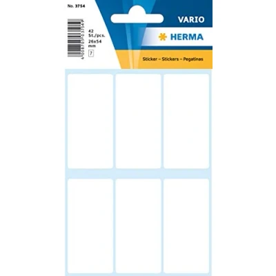 Imagen de HERMA Multi purpose labels 26x54mm white 42 pcs. Etiqueta autoadhesiva (26 x 54 mm)