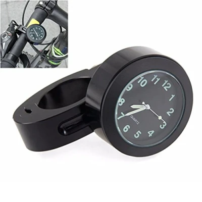 Imagen de WINOMO Manillar de montaje Digital reloj 7/8&quot; motocicleta moto accesorio impermeable (negro)