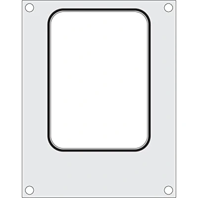 Imagen de HENDI Matriz, marco, molde, de sellado, 330005 Termoselladora bandejas, junta silicona negra, adecuado para envase 187x137 mm, aluminio pulido