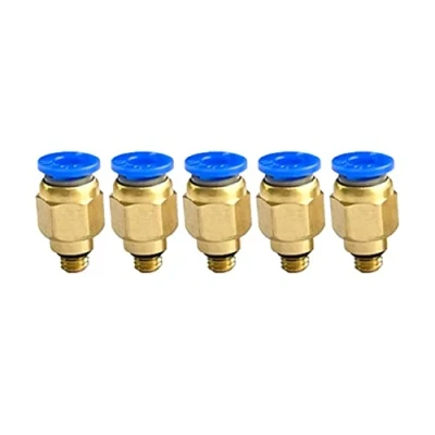 Imagen de Racor atornillado neumático, M5 a 6 mm, 5 unidades, conexión de aire comprimido, presión calidad industrial