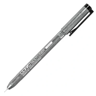 Imagen de Copic Multiliner 0,1 mm, Negro, Rotulador Fino con Punta Fina y Tinta pigmentada Resistente al Agua