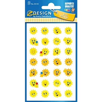 Imagen de Avery Zweckform Pegatinas 76 x 120 Papel 2BG, diseño de sol