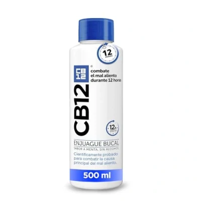 Imagen de CB12 Enjuague bucal Líquido, Fortalece los dientes, Combate la causa principal del mal aliento efecto probado científicamente durante 12 horas 500ml