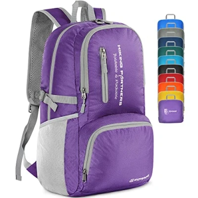 Imagen de ZOMAKE Mochila Plegable Ligera de Senderismo Pequeña Mochilas Con Resistencia Al Agua 35L Para Hombre Mujer Viaje Trekking Deporte(Violeta)