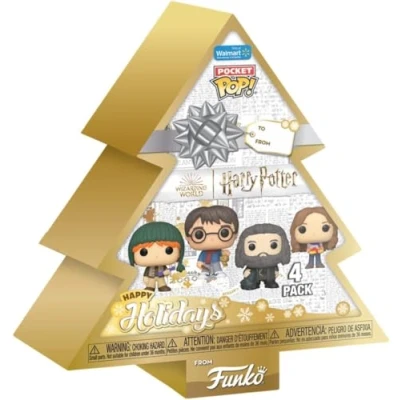 Imagen de Funko Pocket Pop! HP Harry Potter Tree Holiday Box 8pc Llavero Minifigura de Vinilo Coleccionable Original Relleno Calcetines Idea Regalo Mercancia Oficial