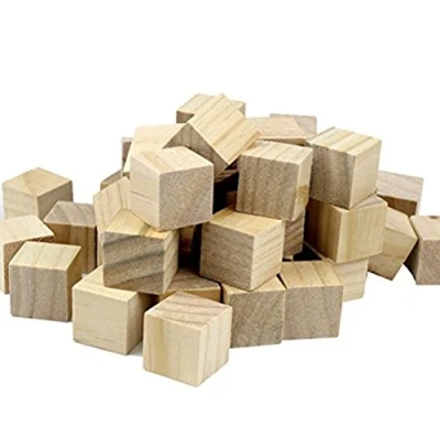 Imagen de NAMVO 24PCS Cubos de madera 30mm bloques cuadrados para la fabricación rompecabezas, artesanías y proyectos bricolaje