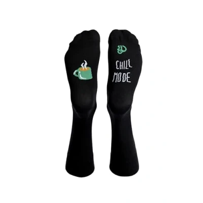 Imagen de Dedoles Calcetines Unisex Hombre Mujer y Niños Algodón muchos diseños divertidos diferente izquierda derecha, color: Negro, diseño: Tiempo de relax, tamaño: 35 38
