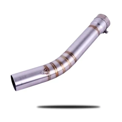 Imagen de KJHOPY Sistema Escape Completo De Silenciador Tubo Intermedio Enlace Motocicleta para Y&amp;amaha YZF R6 1998 2005 Delantero