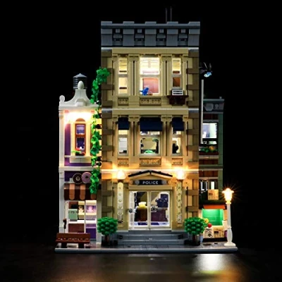 Imagen de YEABRICKS Kit de Luces LED para 10278 Creator Expert Police Station Modelo Bloques Construcción (excluyendo el construcción)