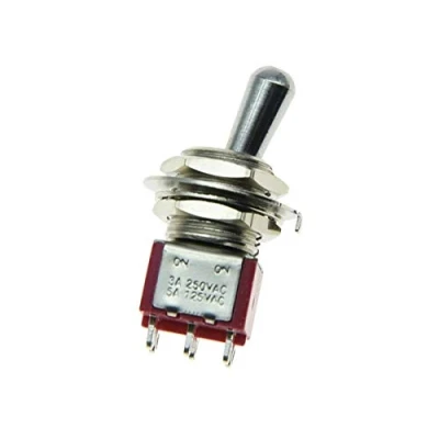 Imagen de KAISH amplificador de guitarra o DPDT 2 vías, interruptor palanca sellado bate grueso