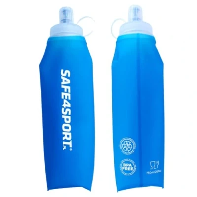 Imagen de SAFE4SPORT Soft Flask 750 ml azul botella de agua plegable TPU suave deportiva