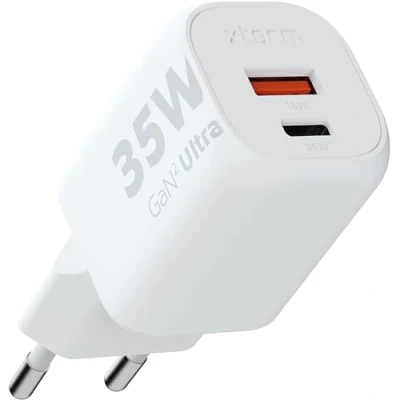 Imagen de Xtorm GaN2 Dual USB C Cargador Rápido 35W Blanco