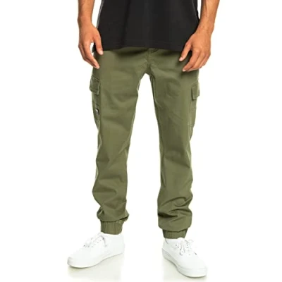 Imagen de Quiksilver Cuffed Pantalones cargo, Hombre, Talla: 38, Four leaf clover