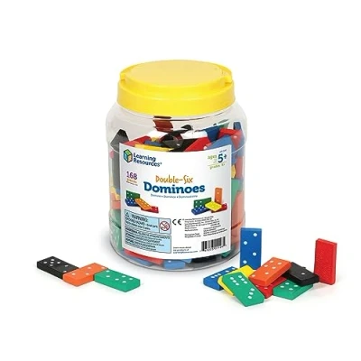 Imagen de Learning Resources Juego de dominó doble seis con fichas madera