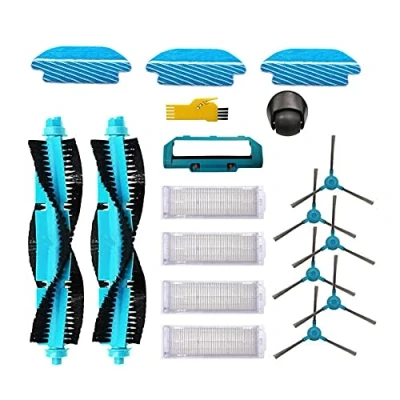 Imagen de Kit de accesorios Laimaiou para Cecotec Conga 3590 3390 3790 3490 3290 3690 Piezas repuesto robot aspirador 17 paquetes cepillo principal, filtro, lateral y paño fregona