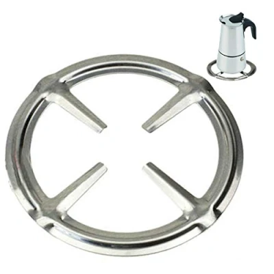 Imagen de ToSSme Utensilios de cocina acero inoxidable reductor anillo gas salvamanteles para estufa, calor a fuego lento café moca ollas