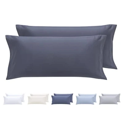 Imagen de Todocama Juego de 2 Fundas Almohada, Microfibra Extra Suave, hipoalergénicas. 80x40 cm Gris Oscuro (8435439012812)