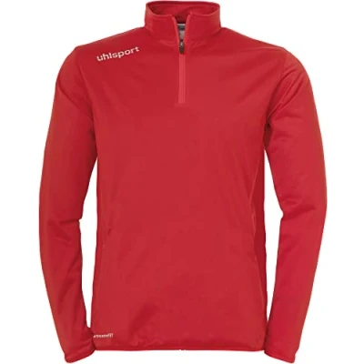 Imagen de uhlsport Essential 1/4 Zip Top Sudadera De Entrenamiento, Hombre, Rojo/Blanco, 164