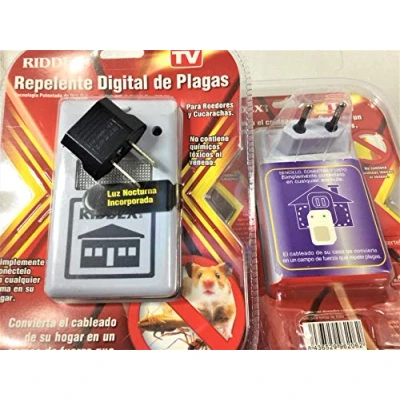 Imagen de Riddex Plus Repelente de plagas contra ratones, ratas e insectos con luz nocturna integrada