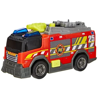 Imagen de Dickie Camión de Bomberos Action Series 15cm 3302002 Vehículo Juguete con función, Color Rojo